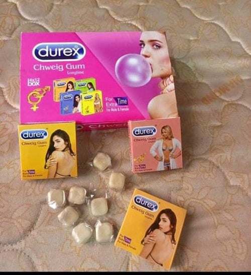 Crystal Dotted Reusable Condom with Long Timing Chewing Gum | Herbal Vibe Store