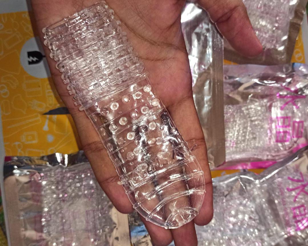 Crystal Dotted Reusable Condom with Long Timing Chewing Gum | Herbal Vibe Store